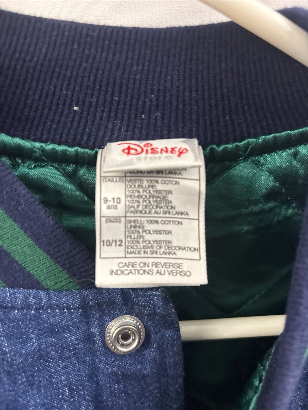 Vtg THE DISNEY STORE Tigger Original Denim Varsity Jacket Kids Youth Sz 10/12 - Picture 7 of 11
